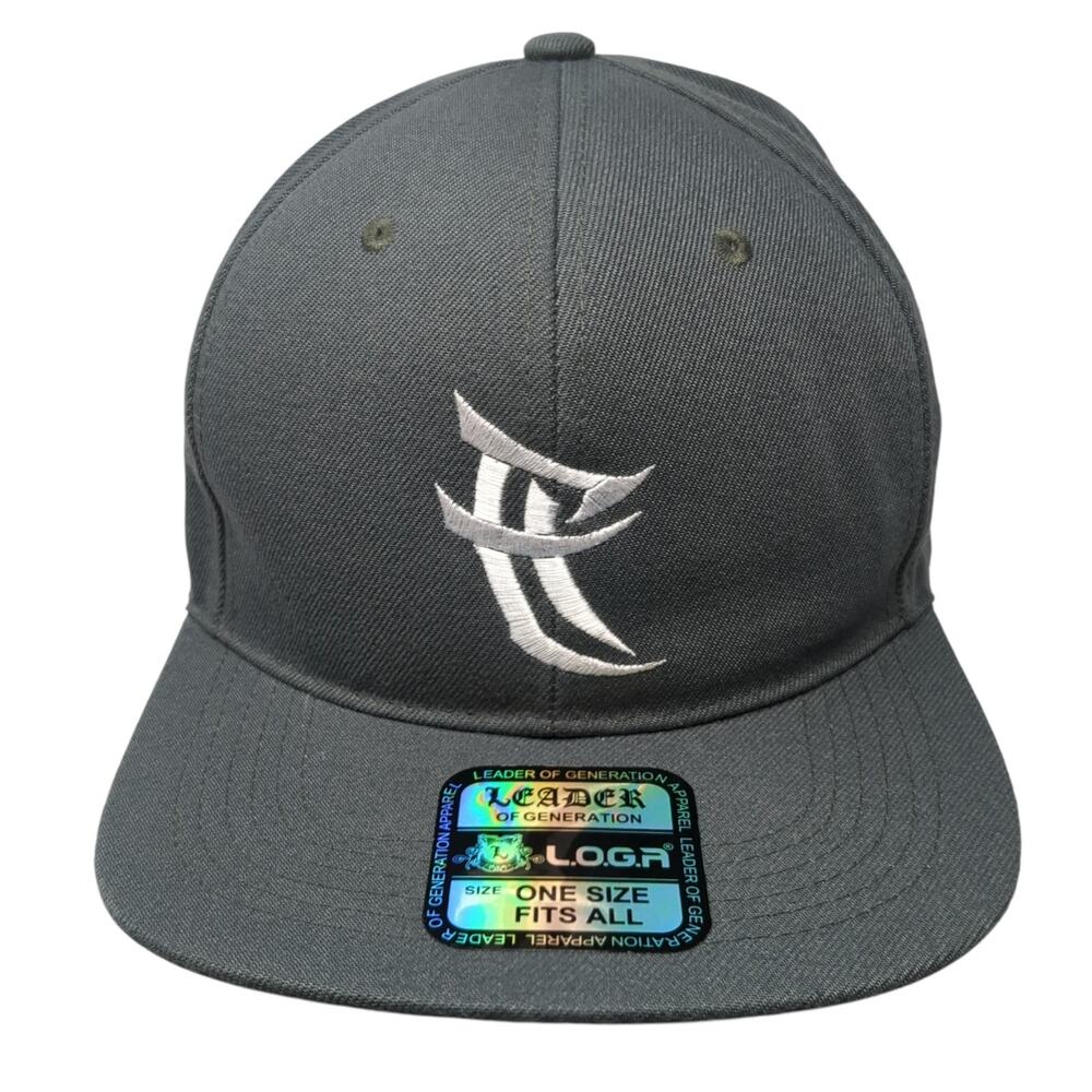 Leader Of Generation Snapback Cap Gray One Size Adjustable Embroidered 6 Panel